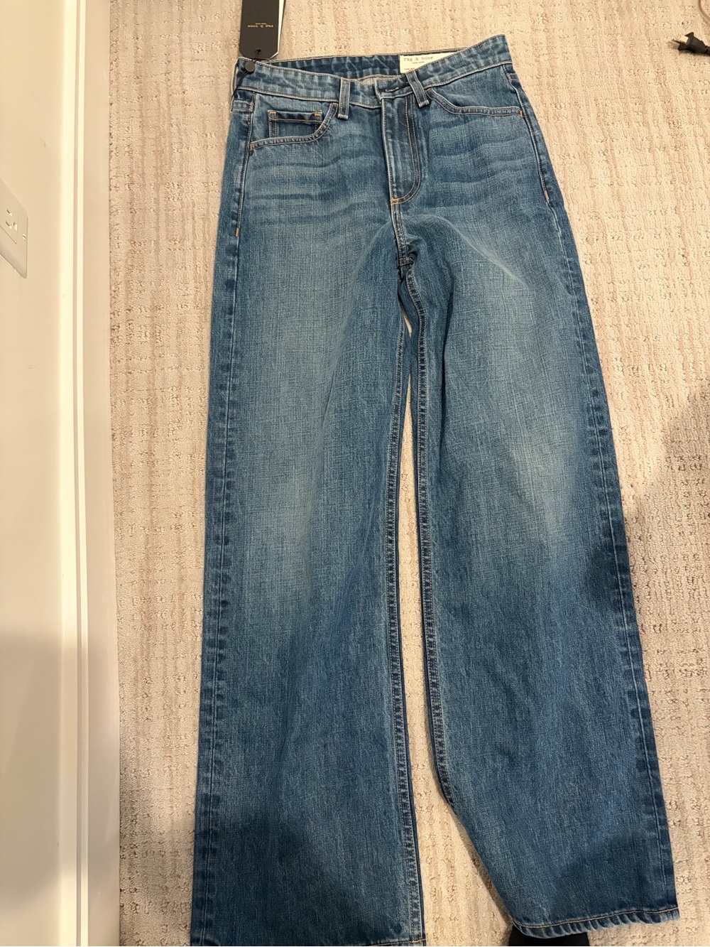 Wide leg rag and bone jeans